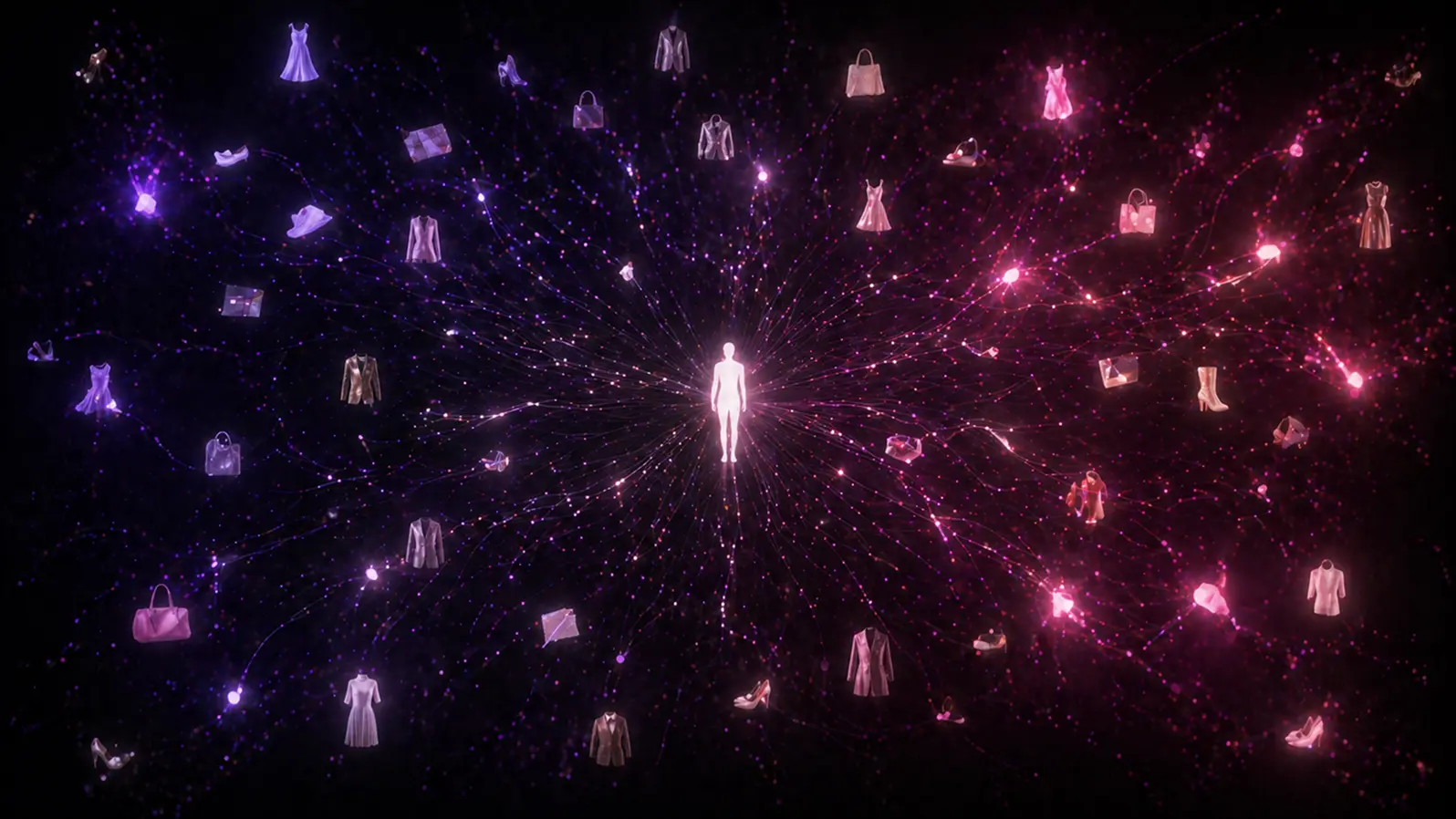 Galaxy visualization representing Elara's AI fashion intelligence